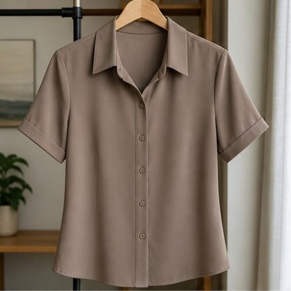 Taupe Puff Sleeve Top